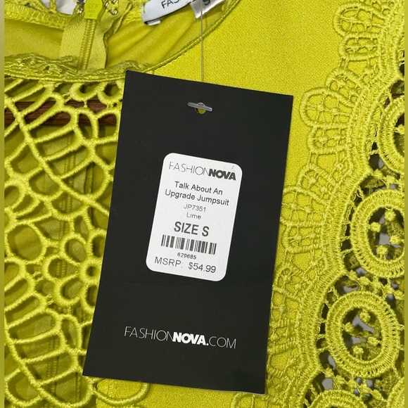 Fashion Nova Talk About An Upgrade Jumpsuit lace with grommets Style# JP7351 NWT - Picture 3 of 13